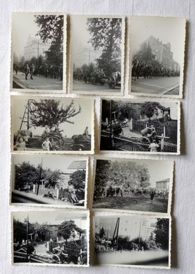 9 Fotos WK II Chemnitz Soldaten Geschütz