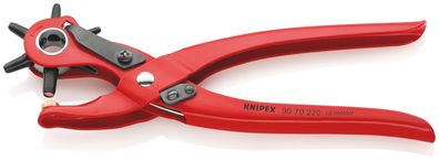 KNIPEX 90 70 220 Revolverlochzange rot pulverbeschichtet 220 mm