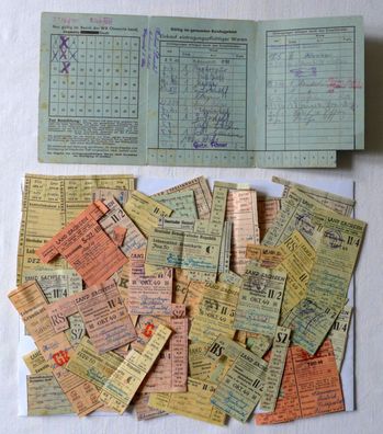Konvolut Lebensmittelkarten Haushalts Pass Chemnitz Land DDR SBZ