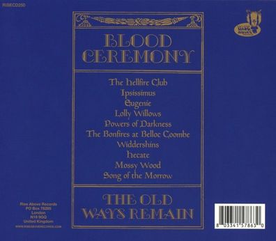 Blood Ceremony: The Old Ways Remain - - (CD / T)