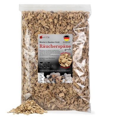 25kg Räucherspäne Buche grob 6 -12 mm Kalt-/Heißräuchern Fisch Fleisch uvm