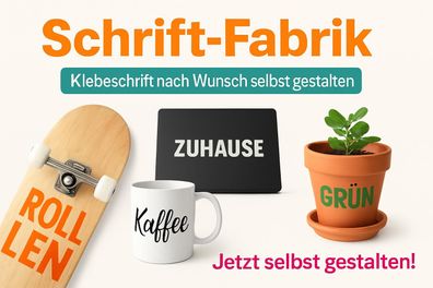 Folienaufkleber Folienschrift Klebetext Klebeschrift nach Wunsch selbst gestalten