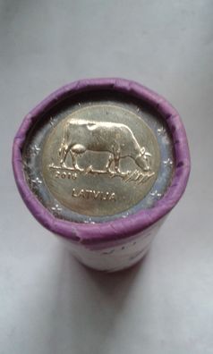 Rolle 2 euro 2016 Lettland Milchwirtschaft Kuh Sichtrolle 25 x 2 euro 2016 Kuh