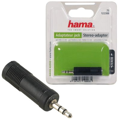 Audio Kopfhörer-Adapter 6,3mm Buchse Kupplung zu 3,5mm Klinke Klinken-Stecker