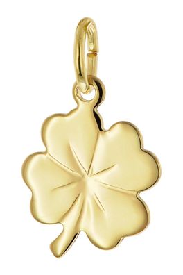 trendor Schmuck Kinderschmuck Anhänger Kleeblatt 925 Silber Vergoldet 21552