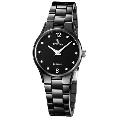 Festina Damenarmbanduhr Keramik Schwarz F20751/7