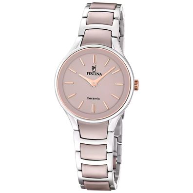 Festina Damen-Armbanduhr Stahl/Keramik Roséfarben F20752/2