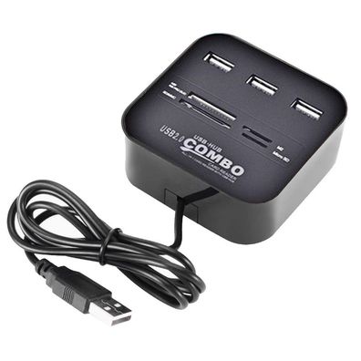 H31C USB Hub Mit Kartenleser Für Micro SD/TF - Kompakter Multiport Datenzugriff