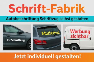 Autobeschriftung Schriftzug Auto selbst gestalten