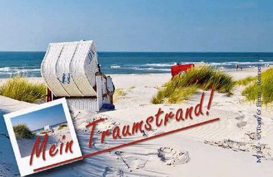 Traumstrand Dekorativer Magnet, 5 x 8 cm, Stark Haftend, Maritime Dekoration