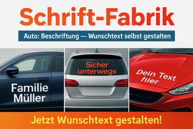 Aufkleber Beschriftung Wunschtext Klebetext in vielen Farben selbst gestalten