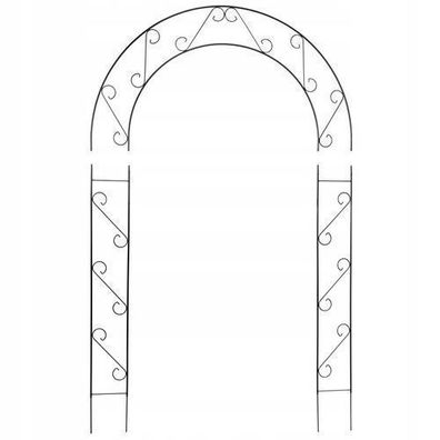 KADAX Rosenbogen für Kletterpflanzen, Pergola, Schwarz, 160 x 240 cm