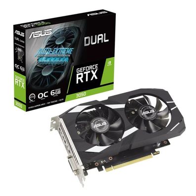 GeForce RTX 3050 DUAL OC (1x DisplayPort, 1x HDMI 2.1, 1x DVI-D)