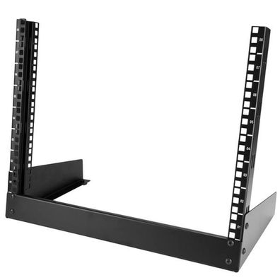 StarTech RK8OD Desktop Rack (8 HE - 2 Post Open Frame Rack) Schwarz