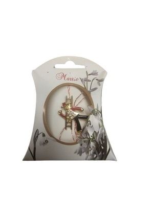 Martisor Märzchen Charm Anhänger als Schornsteinfeger aus Metall Rot Schwarz 2491