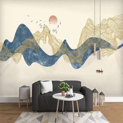 Vlies Fototapete Wandtapete Wandbilder Abstraktes Stil mit Tuschewaschung 4506