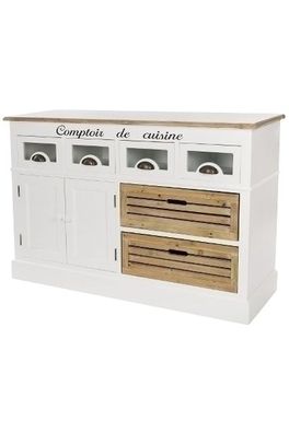 Anrichte Provence Comptoir de Cuisine MDF Holz&Weiß