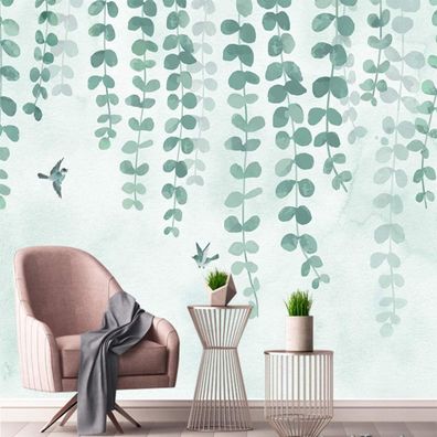 Vlies Fototapete Wandtapete Wandbilder Handbemalte mit Tropischem Blatt 4507