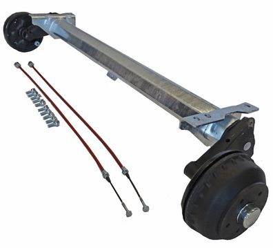 Alko Anhängerachse Compact gebremst 1350kg B1200-6, Auflage = 1400mm, 5x112, 25°