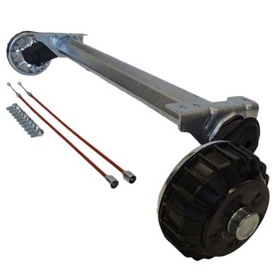 Alko Anhängerachse Compact gebremst 1500kg B1600-3, Auflage = 1100mm, 5x112, 25°