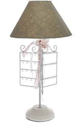 Schmuckständer Tischlampe Aurelia MDF Weiß&Grau