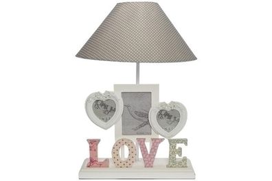 Love Tischlampe Lucia MDF Weiß&Grau
