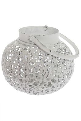 Orient Laterne Lubina klein Metall Weiß