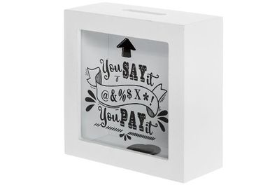 Spardose Salra MDF Weiß