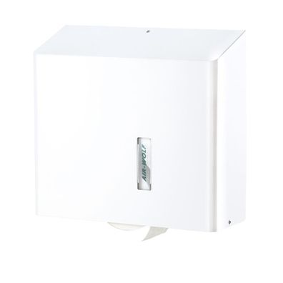 WC-Papierspender Serie Omega Edelstahl weiß für 4 Rollen