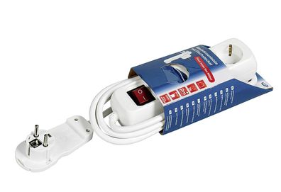 REV Ritter Steckdosenleiste 3fach mit Schalter und Flachstecker