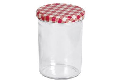 EmSy Schraubdeckelglas Sturz mit 82mm TO-Deckel kariert 440 ml