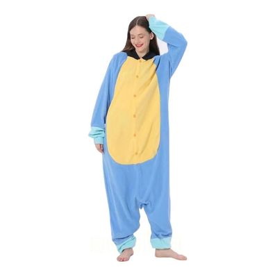 Hund Blau Gelb Onesie Erwachsene Tier Cosplay Pyjamas Plusch Halloween Party