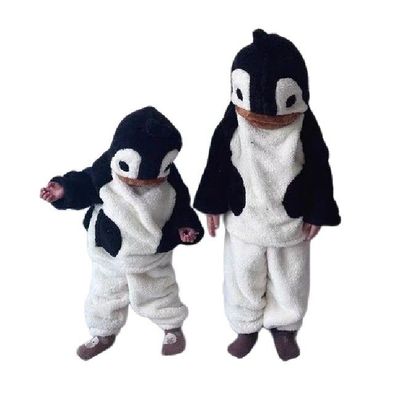 Pinguin Kigurumi Onesie Kinder Tier Cosplay Pyjamas Plusch Flanell Winter Halloween
