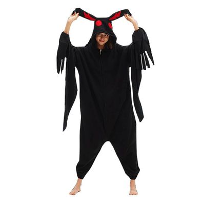 Mothman Kigurumi Onesie Damen Tier Cosplay Pyjamas Plusch Halloween Weihnachten