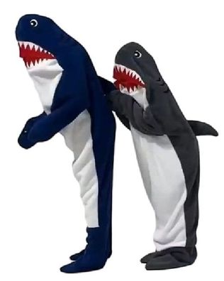 Hai Delfin Schlafsack Onesie Erwachsene Tier Cosplay Pyjamas Plusch Winter Paar