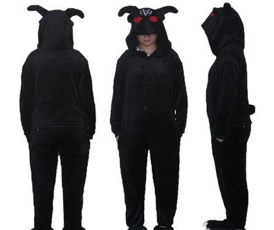 Schwarzes Schaf Kigurumi Onesie Erwachsene Tier Cosplay Pyjamas Plusch Winter