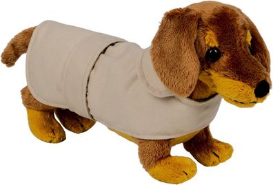 Die Spiegelburg, Dackel Watson mit Mantel - Lustige Tierparade, Plüschtier, Stofftier