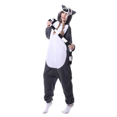 Lemur Hai Kigurumi Onesie Erwachsene Unisex Tier Cosplay Pyjamas Plusch