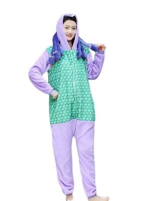 Lila Zyklop Fisch Onesie Erwachsene Kinder Tier Cosplay Pyjamas Plusch Karneval