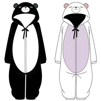 Eisbar Schwarzbar Onesie Erwachsene Unisex Tier Cosplay Pyjamas Plusch Karneval