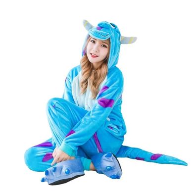 Sulley Monster University Onesie Erwachsene Tier Cosplay Pyjamas Plusch Party