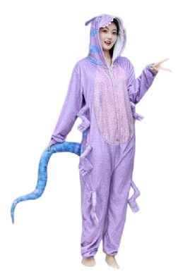 Lila Krabbenfisch Onesie Erwachsene Kinder Tier Cosplay Pyjamas Plusch Karneval
