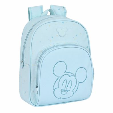 Schulrucksack Mickey Mouse Clubhouse Baby Hellblau (28 x 34 x 10 cm)