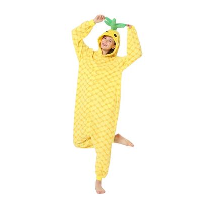 Ananas Gelb Kigurumi Onesie Erwachsene Unisex Tier Cosplay Pyjamas Plusch Halloween