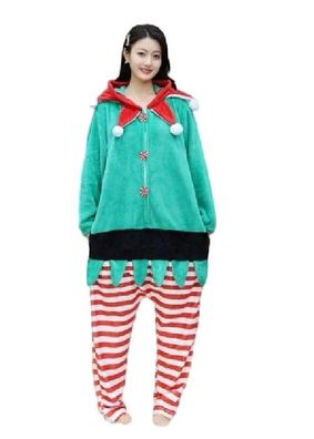 Weihnachts Elf Santa Onesie Erwachsene Kinder Tier Cosplay Pyjamas Plusch Karneval