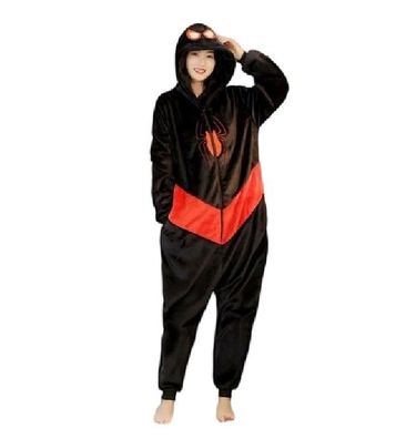 Rote Spinne Onesie Erwachsene Tier Cosplay Pyjamas Plusch Halloween