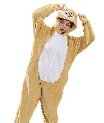 Shiba Inu Husky Onesie Erwachsene Tier Cosplay Pyjamas Plusch Winter