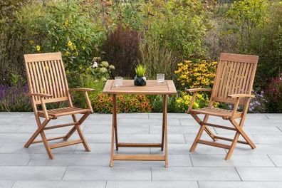 Comodoro Gartenmöbel Set 3tlg., 70 x 70 cm