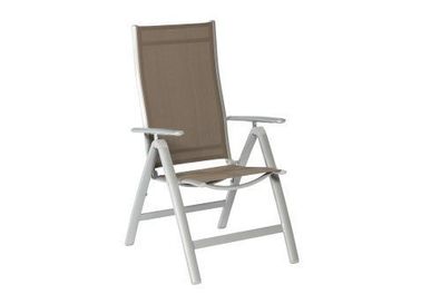 Carrara Gartensessel/Gartenstuhl, klappbar, silbertaupe, 2er Set