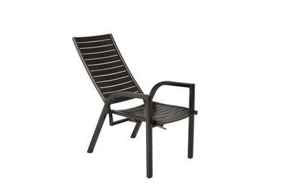 Siros Gartensessel/Gartenstuhl, verstellbar durch Gasdruck, 2er Set, Aluminium